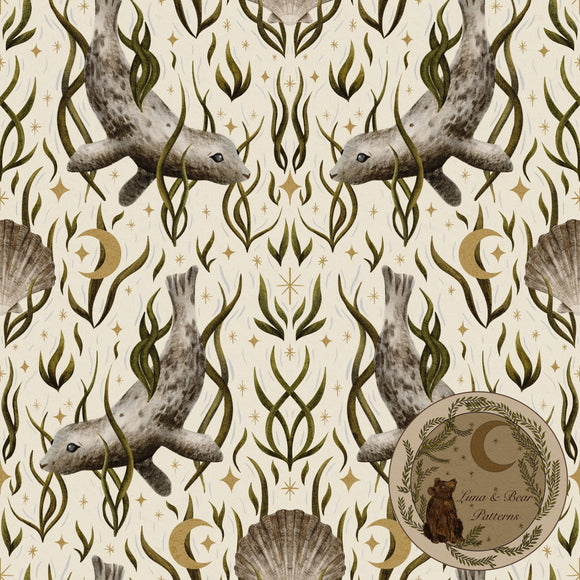 Seal | non-exclusive | seamless pattern | surface design | digital download | standard repeat