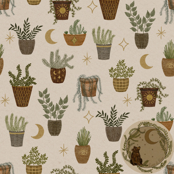 House plant seamless pattern surface design