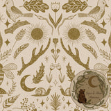 Nature hunt blue or gold non exclusive seamless pattern surface design