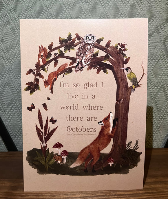 October greetings card