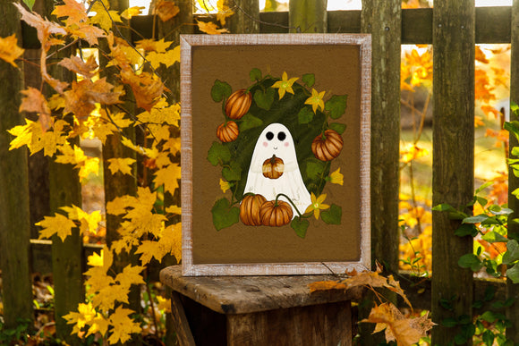 Pumpkin Patch Ghost Print