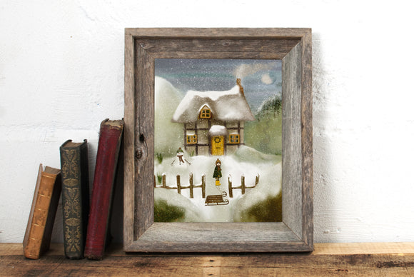 Snowy Cottage art print